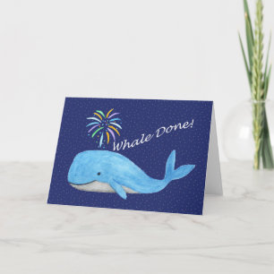 Carte Bravo Félicitations Baleine Fait Félicitations