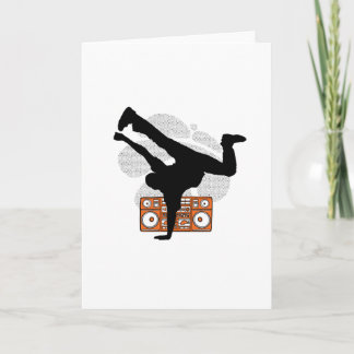 CARTE BREAKDANCER SILHOUETTE