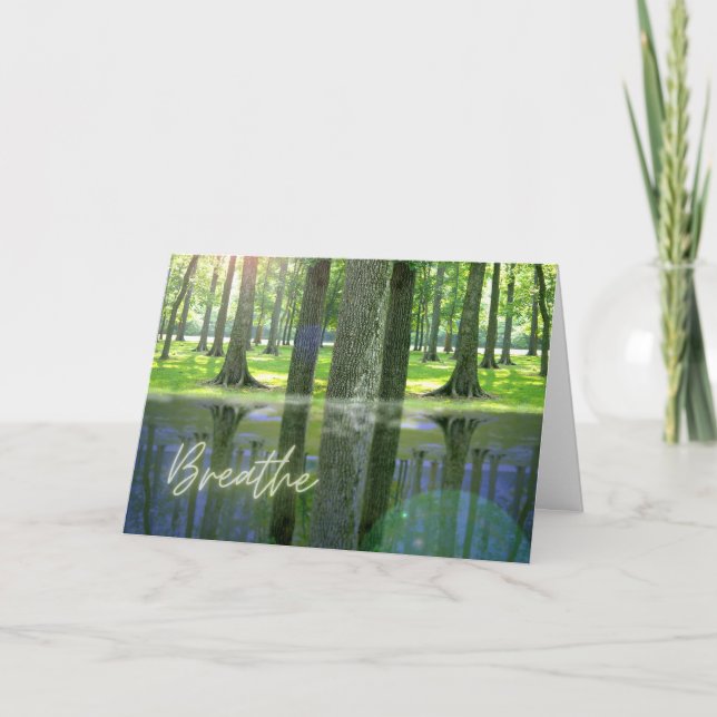 Carte Breathe Bon Voyage Woods et Lake Reflection (Devant)