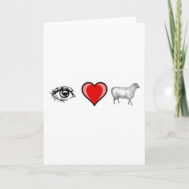 Carte Brebis de coeur d'oeil (Devant)