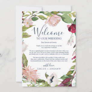 Carte Breeze tropical Bienvenue Lettre & Itinéraire