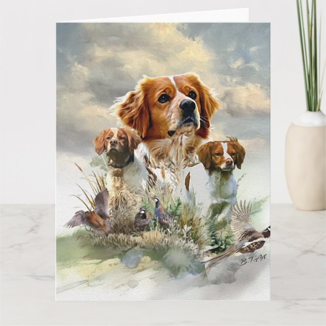 Carte Bretagne Espagnol, Bretagne française, Chien d'ois (Devant)