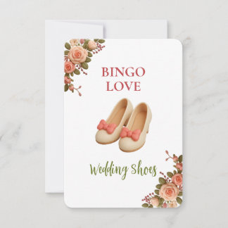 Carte Bridal Shower Game Bingo Card – Wedding Shoes