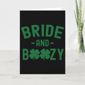 Carte Bride And Boozy Irish St Patrick's Day Funny Shamr