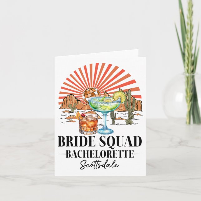 Carte Bride Brigade Bridesmaid Bride Scottsdale Bachelor (Devant)