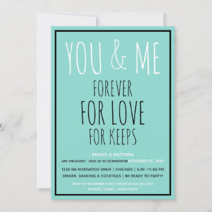 Carte Bride Co Forever You & Me Mariage Engagement Party