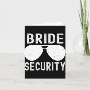 Carte Bride Sécurité Funny Mariage Bachelorette Party Su