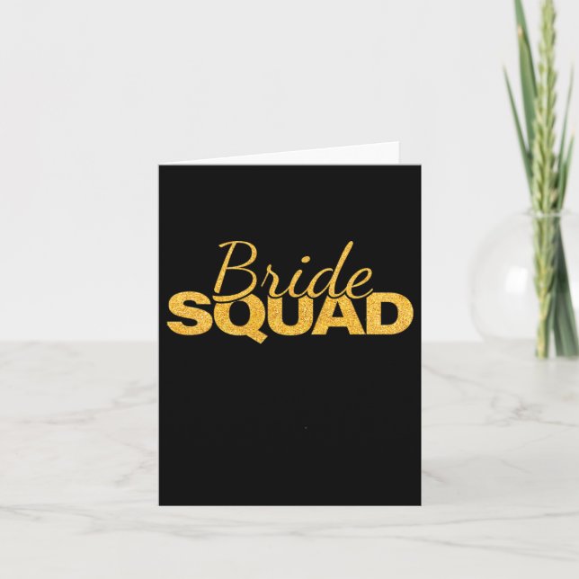 Carte Bride Squad Bachelorette Party Bridesmaid Mariage (Devant)
