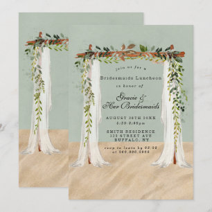 Carte Bridesmaids de la plage de sable de plage Invitati