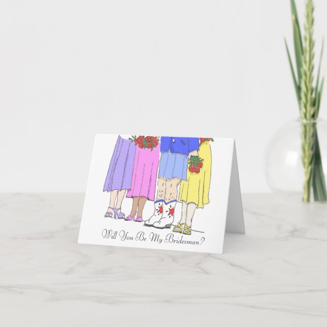 Carte Bridesman, Will You Be My Bridesman ? (Devant)