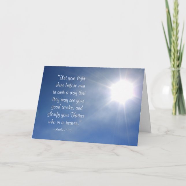 Carte Bright Light Light Matthew 5:16 (Devant)