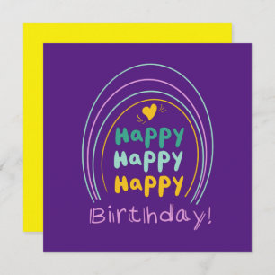Carte Bright Rainbow Joyeux Anniversaire Letting