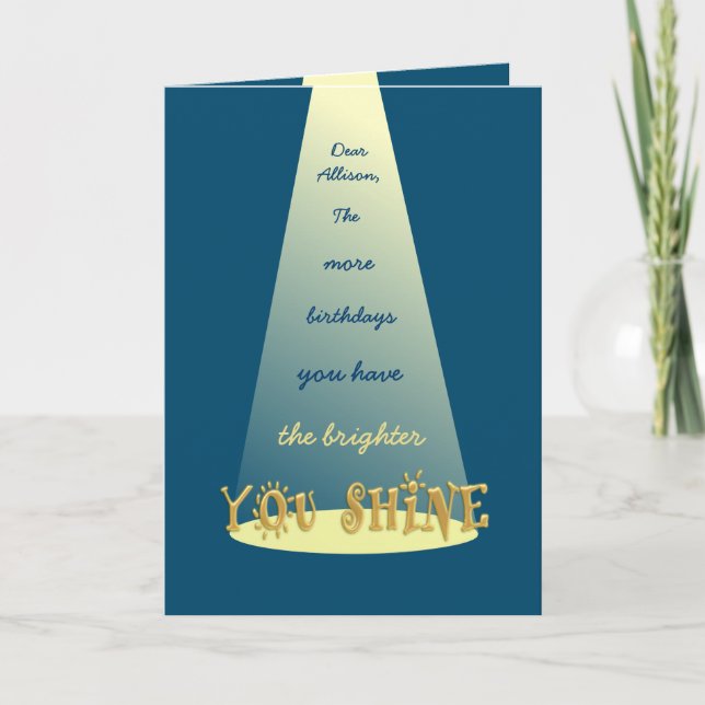 Carte Brille sur Happy 30th Birthday Accueil personnalis (Devant)