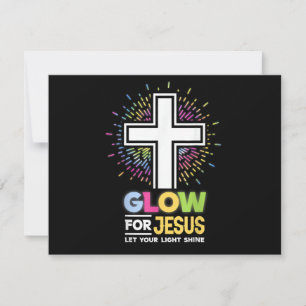 Carte Brillez pour Jésus Christ Tee Croix Chrétienne Jés