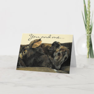 Carte Brindle de Saint-Valentin de lévrier et de