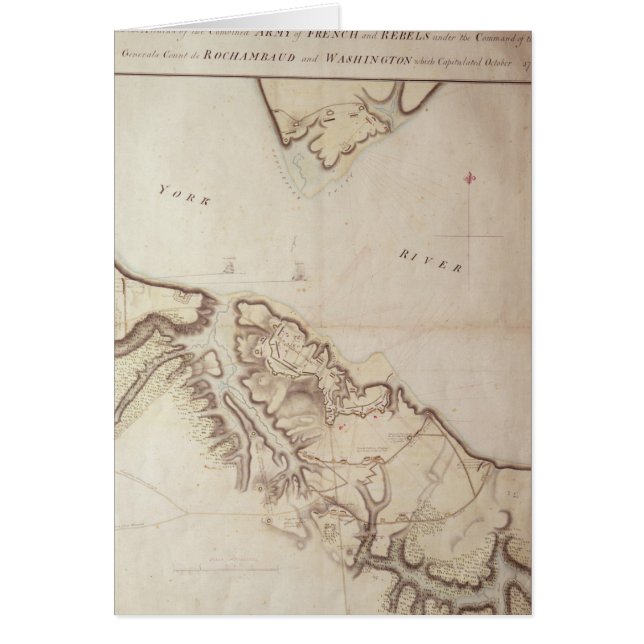 Carte britannique du siège de Yorktown, 1781 (Devant)