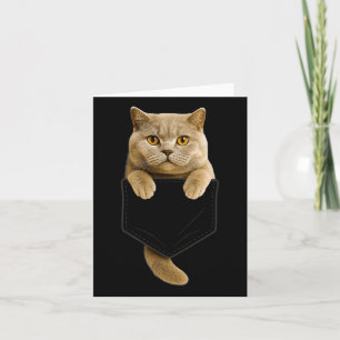 Carte British Shorthair Cat Pocket Cadeaux Chat Maman Ch