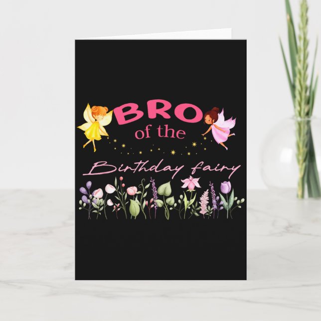 Carte Bro Of The Birthday Fairy Little Girl Magical Fami (Devant)