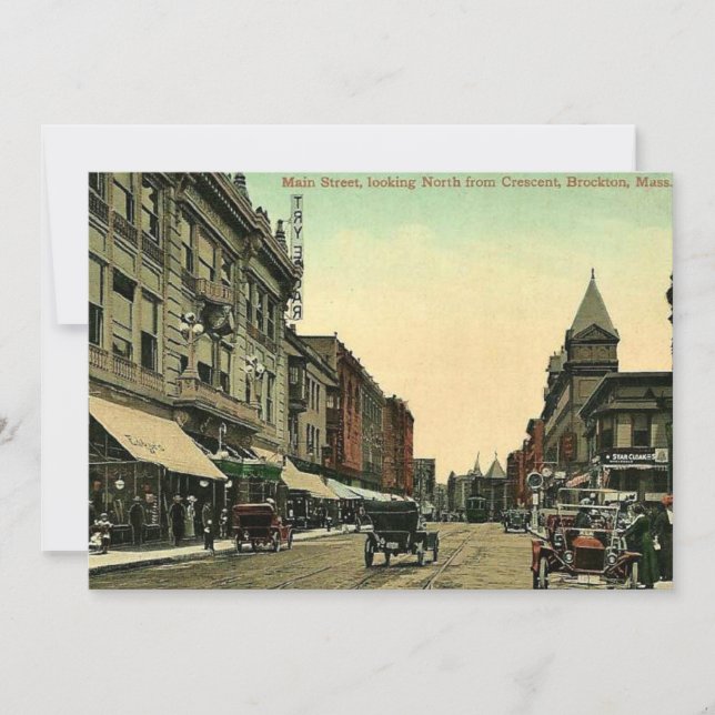 Carte Brockton, Massachusetts, vintage 1910. (Devant)