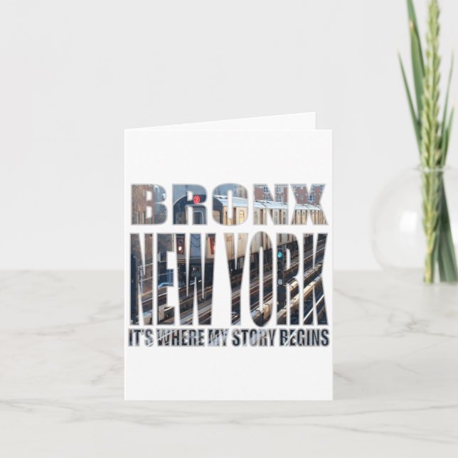 Carte Bronx New York Where My Story Begins  (Devant)