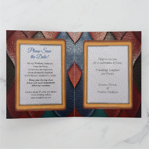 Carte bronze Abstrait, style baroque bleu or