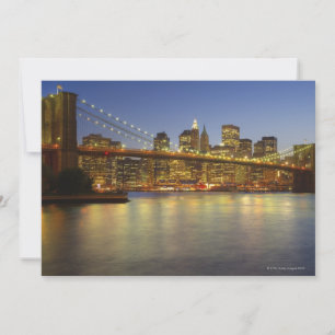 Carte Brooklyn Bridge et bâtiments de New York City