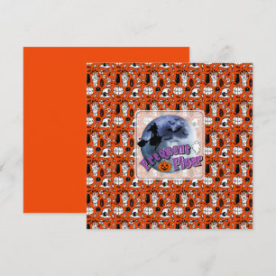 Carte Broomstick pour sorcière Halloween Circulaire fréq