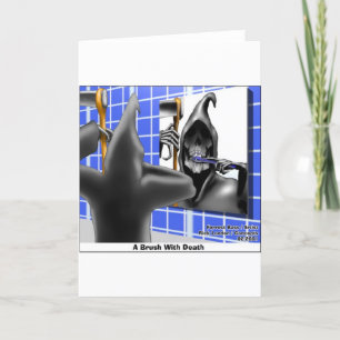 Carte Brosse Avec La Mort Drôle Drôle Halloween Dons De