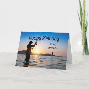Carte Brother Anniversaire Pêche Thérapie Forêt
