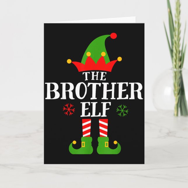 Carte Brother Elf Funny Matching Family Group Christmas  (Devant)