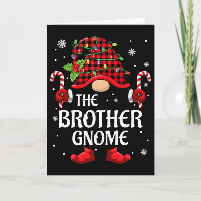 Carte Brother Gnome Matching Christmas Pjs For Family  (Devant)
