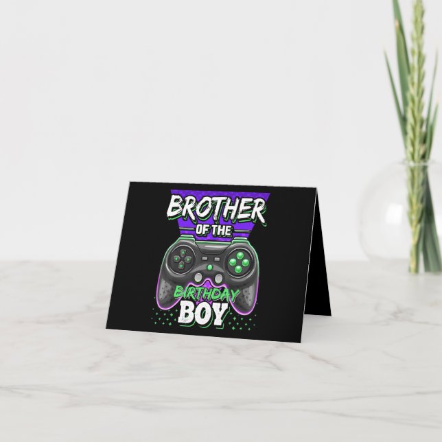 Carte Brother of the Birthday Boy Matching jeu vidéo (Devant)