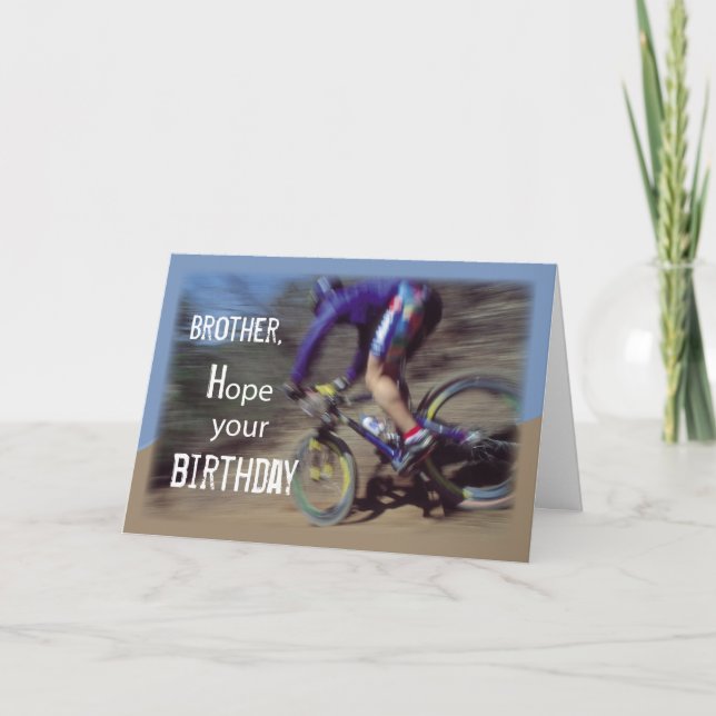 Carte Brother Sports Mountain Bike Birthday (Devant)