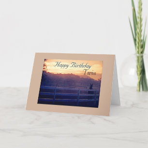 CARTE BROTHER TWIN HAPPY BANTHDAY=HORSE LOVER'S BANTHDAY