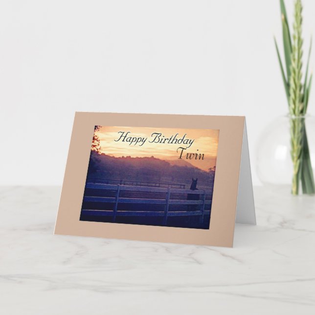 CARTE BROTHER TWIN HAPPY BANTHDAY=HORSE LOVER'S BANTHDAY (Devant)