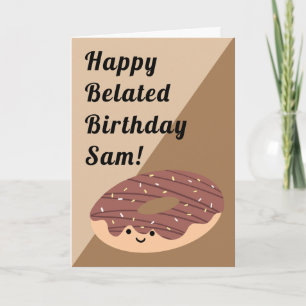 Carte Brown arrosage de chocolat Doughnut   Anniversaire