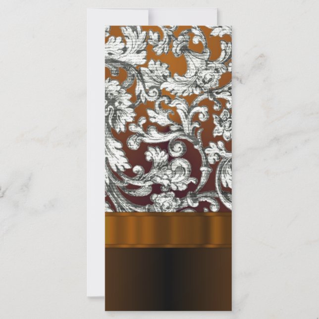 Carte Brown damas motif floral (Devant)