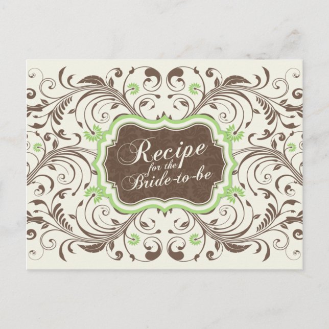 Carte Brown de recettes florales vertes pour la ma (Devant)