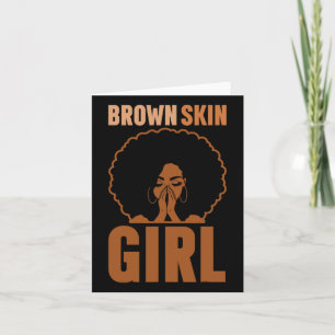 Carte Brown fille de peau Melanin Brown peau Noir Histoi