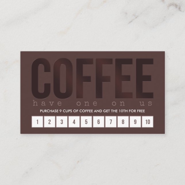 Carte Brown foncée Punch Café (Devant)