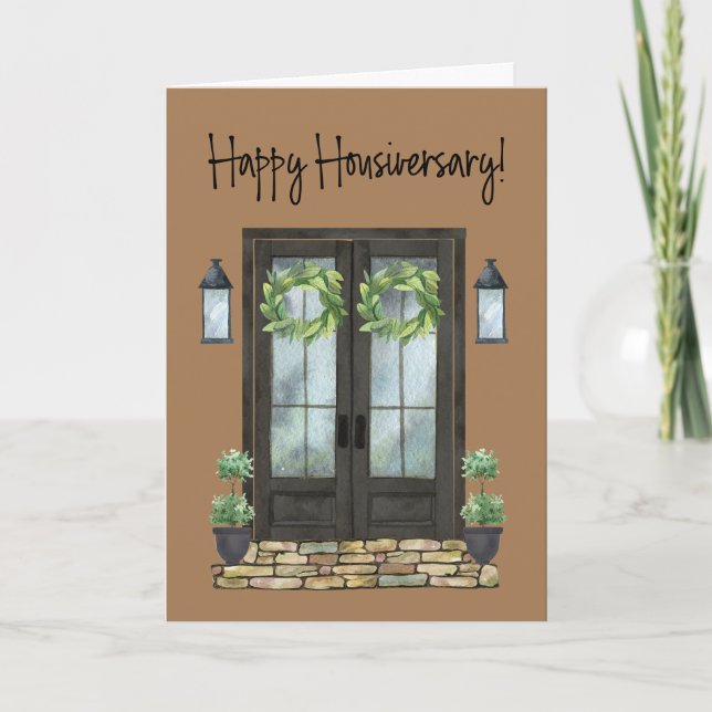 Carte Brown Housiversary Fête de la maison Anniversaire (Devant)