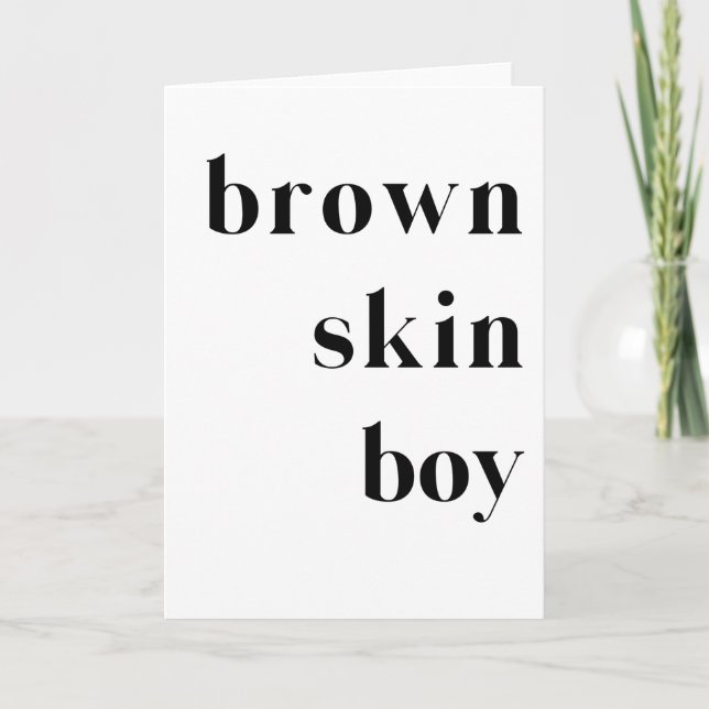 Carte Brown Skin Boy Melanin King Prince Cadeau d'annive (Devant)
