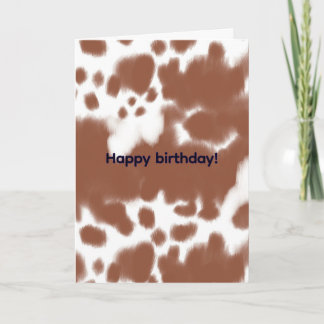 Carte Brown spotted cow hide