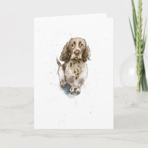 Carte Brown Springer illustration espagnole Chien Annive