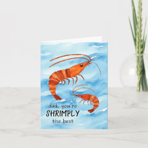 Carte Broyer les meilleures crevettes d'aquarelle