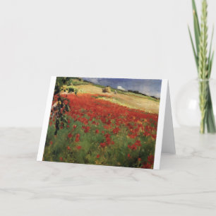 Carte BRUCE, William Blair poppies poppy red flowers vin