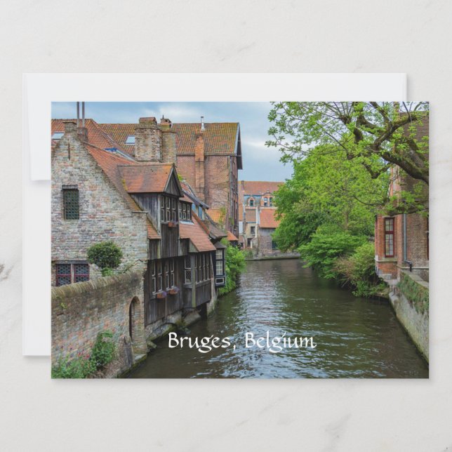 Carte Bruges, Belgique (étiqueté) (Devant)