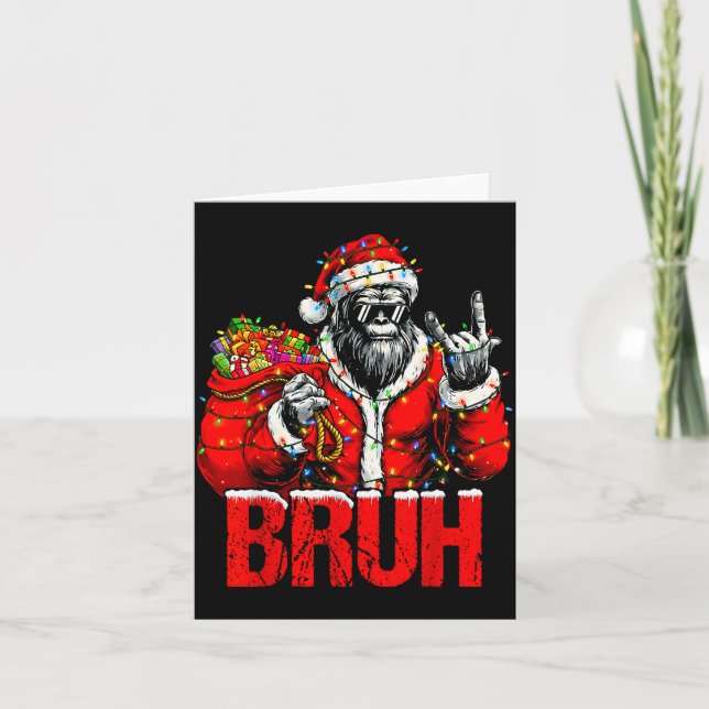 Carte Bruh Bigfoot Christmas Funny Sasquatch Xmas For Me (Devant)