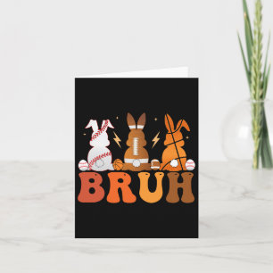 Carte Bruh Bysketbyll Footbyll Sports Pâques Bu