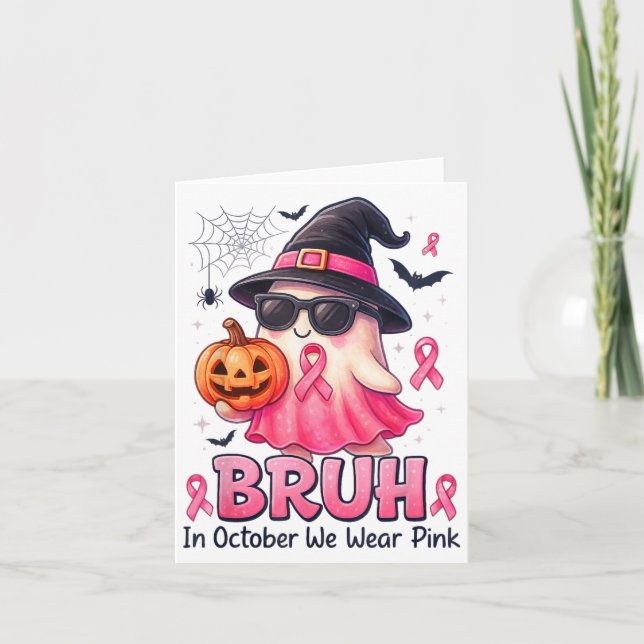 Carte Bruh En Octobre On Porte Nk Citrouille Boo Fantôme (Devant)